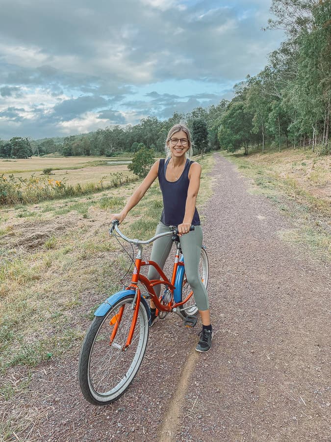10 Cheap Things to do in the Mary Valley, QLD 15 Sally riding a bike