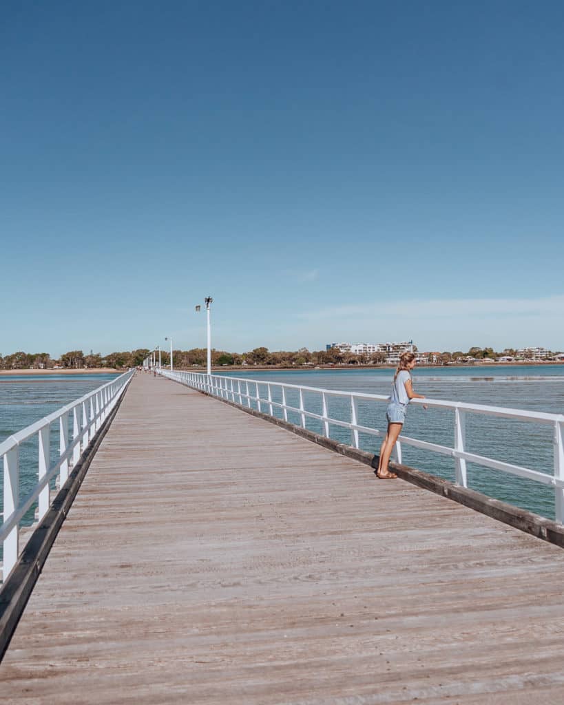 10 Things to do in Hervey Bay when it's not Whale Season 9 Sally on Urangan Pier in Hervey Bay