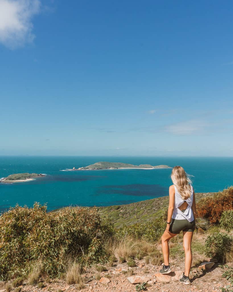 20 Amazing Things to do in Great Keppel Island, Queensland 5 Girl at the top of Mount Wyndham on Great Keppel Island