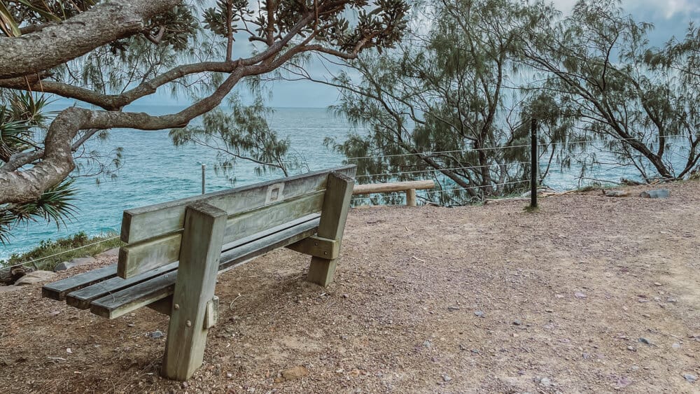 Noosa Fairy Pools - A Guide to Noosa's Hidden Gem 12 Bench seat in the Noosa National Park near the Noosa Fairy Pools