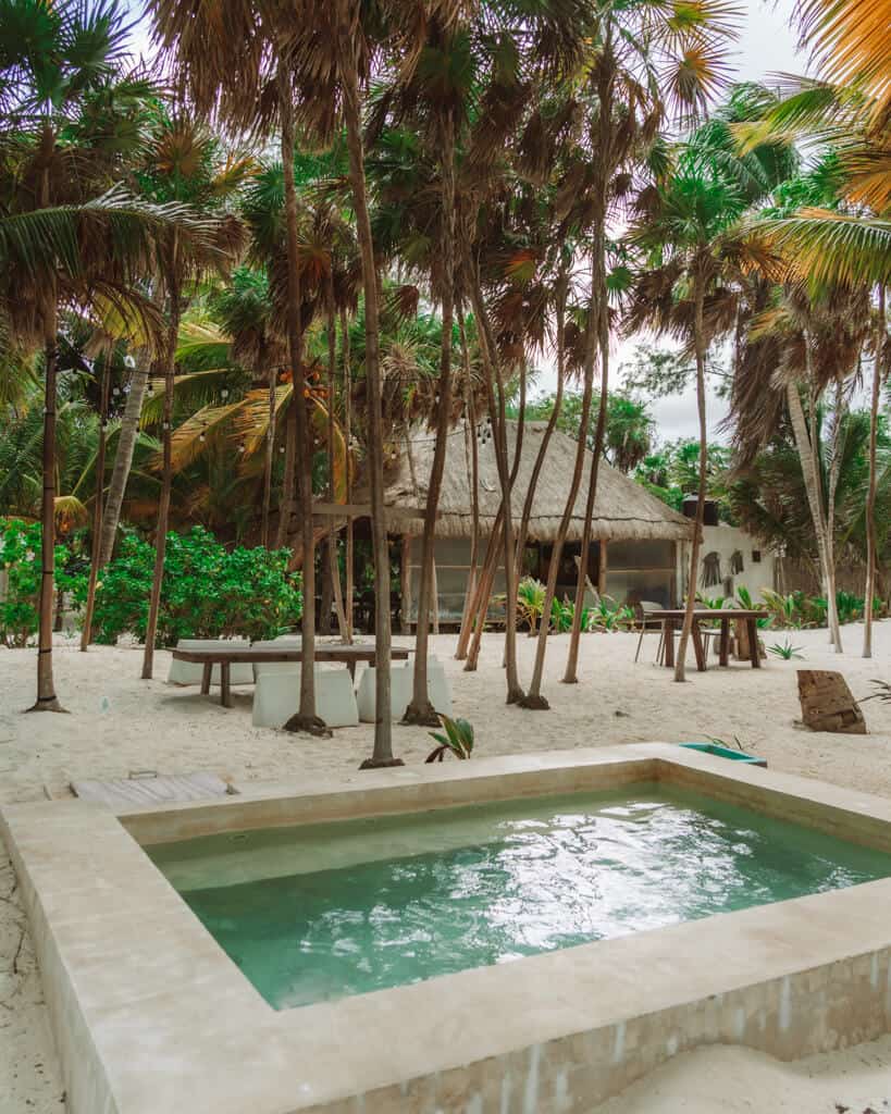 Glamping at Hotel Cielo y Selva in the Sian Ka'an Biosphere Reserve 23 The small plunge pool at Hotel Cielo y Selva